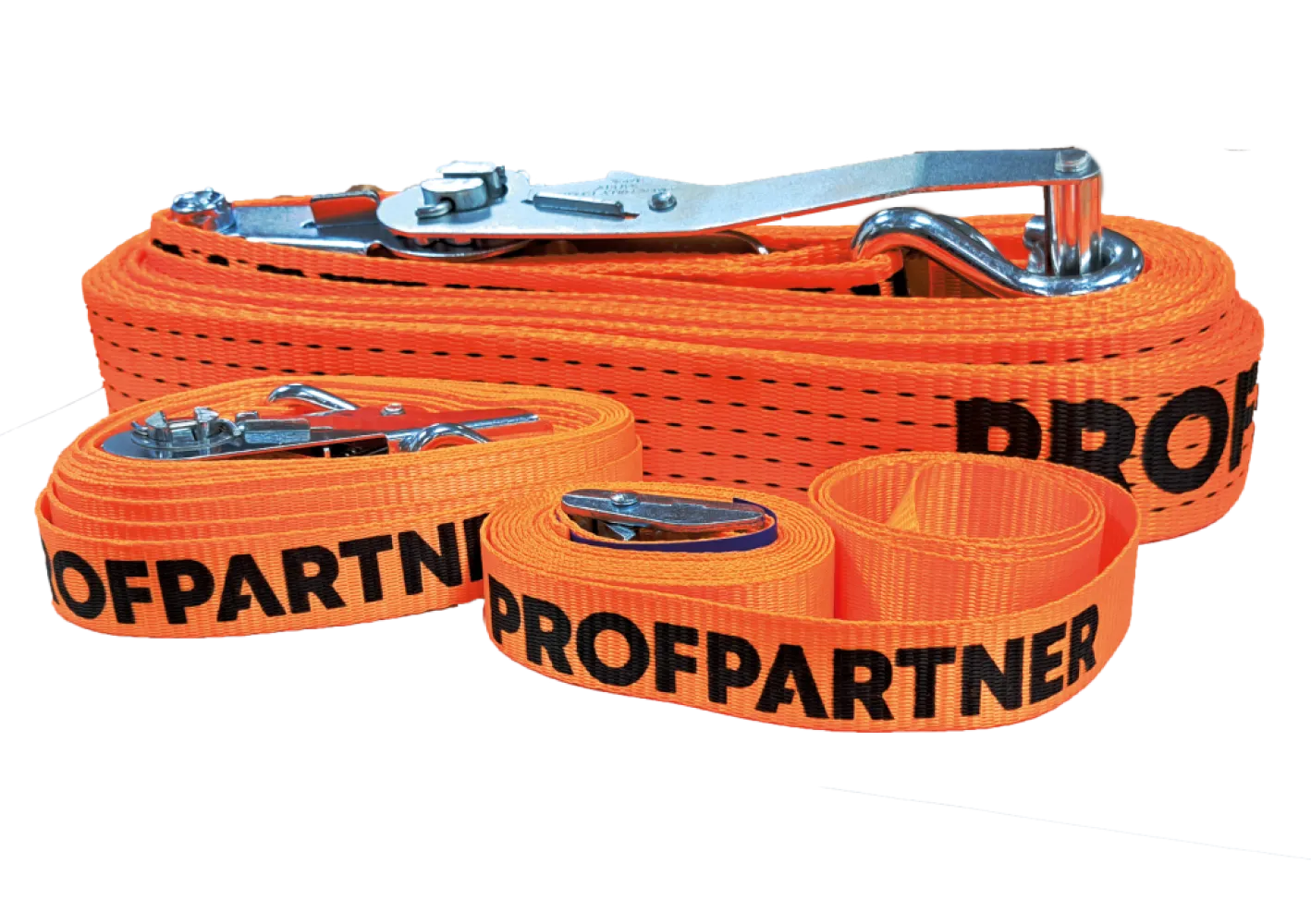 ProfPartner spanband 25 mm, oranje, klemgesp eindloos, 0,35 T, 3 m