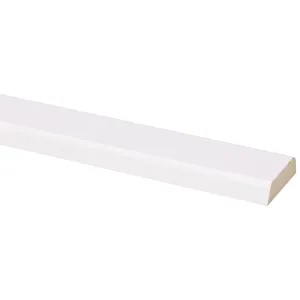 Koplat schuin MDF wit folie 12x45 mm 2600 mm
