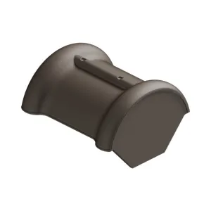 Monier Bruin engobe halfronde eindvorst type Plus
