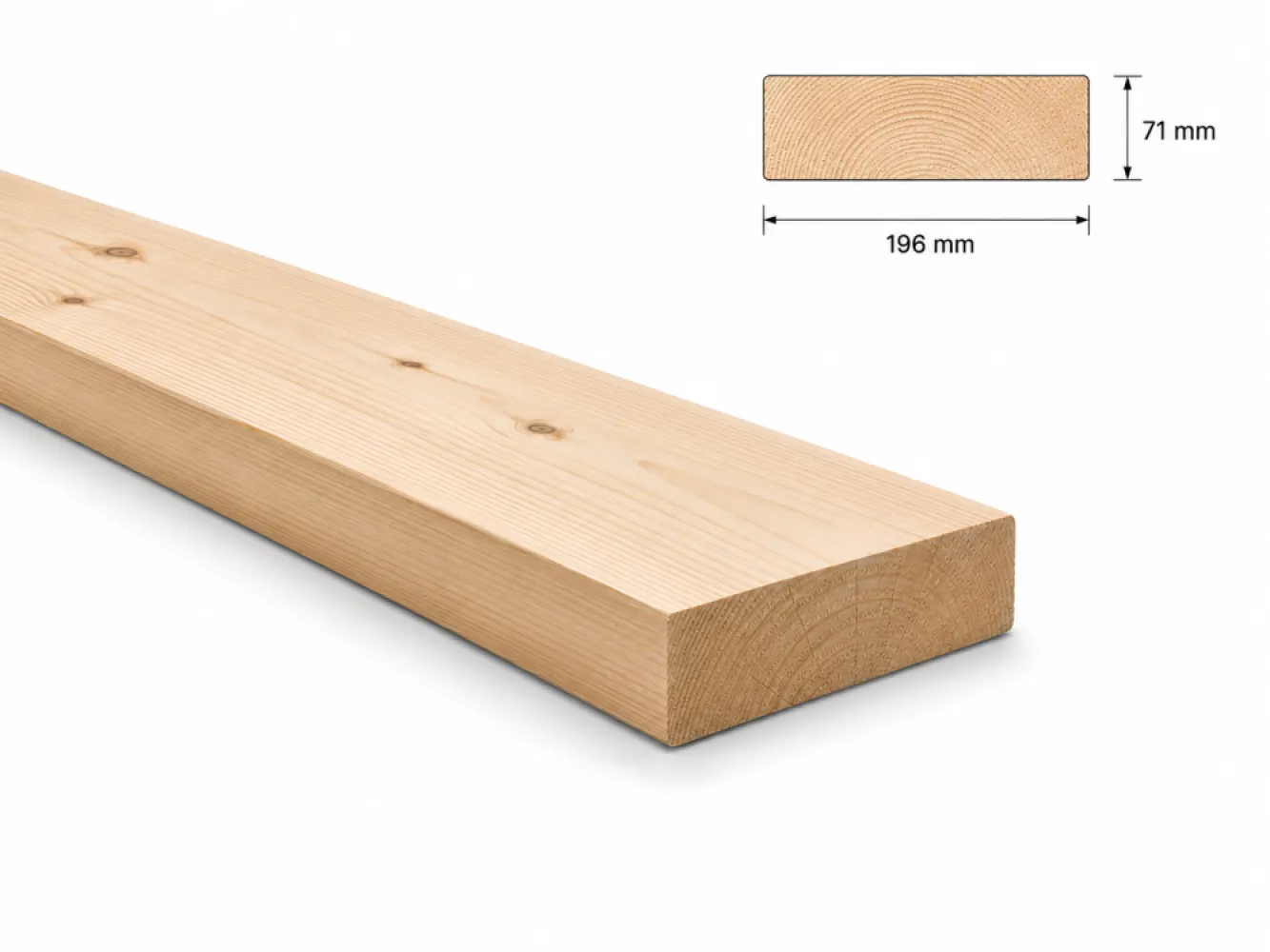 Vuren geschaafd 71x196 (75x200)           