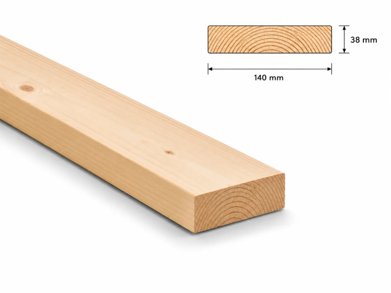 Vuren geschaafd 38x140 SLS