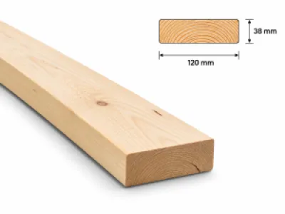 Vuren geschaafd 38x120 SLS