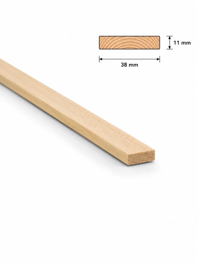 Vuren 11x38 mm geegaliseerd - 4200 mm        