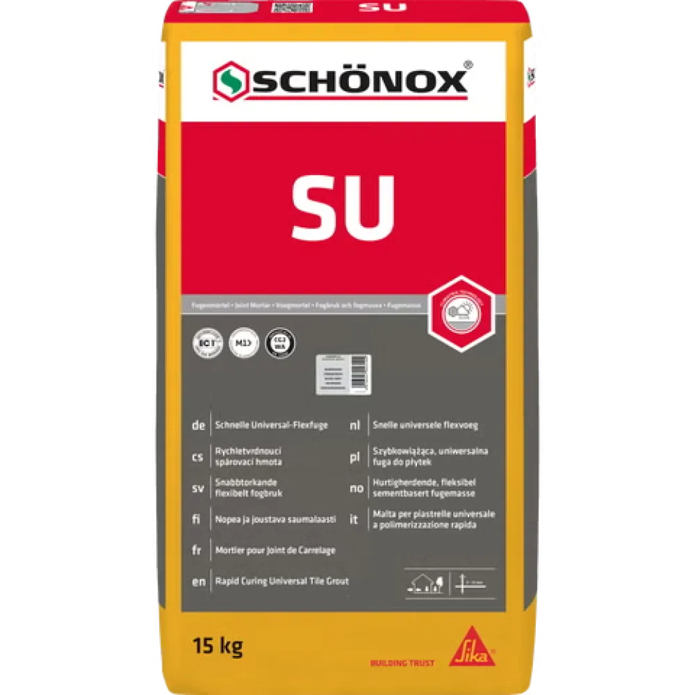 Schonox SU snelle universeel-flexvoegmortel grijs zak 15 kg