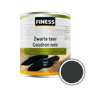 Finess zwarte teer zwart buiten 2,5 Liter