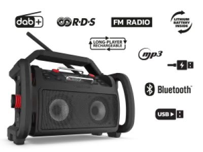 PerfectPro ROCKPRO Bouwradio DAB+ / FM / Bluetooth - IP65