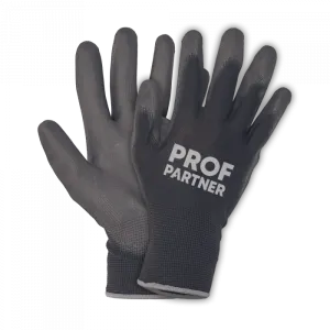 ProfPartner Montage werkhandschoenen zwart polyester/PU