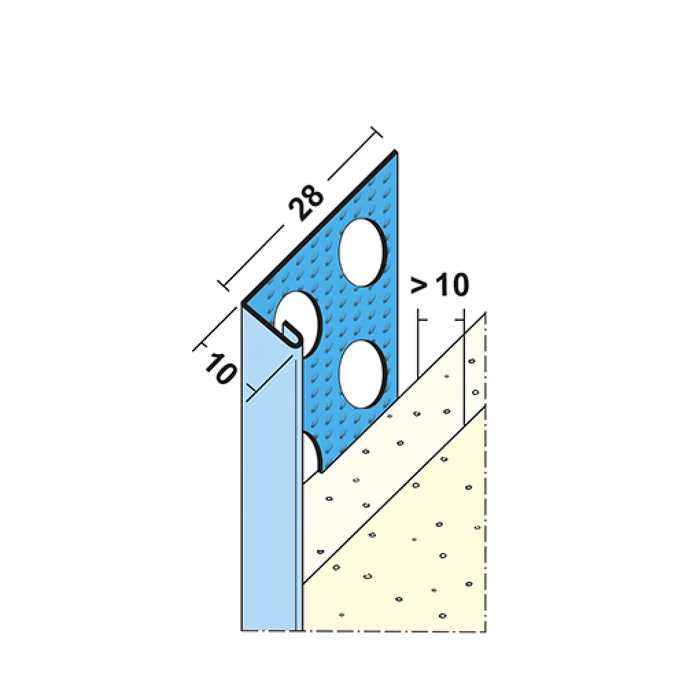 Slimgrip SG1212 Stucstopprofiel Alu-zink