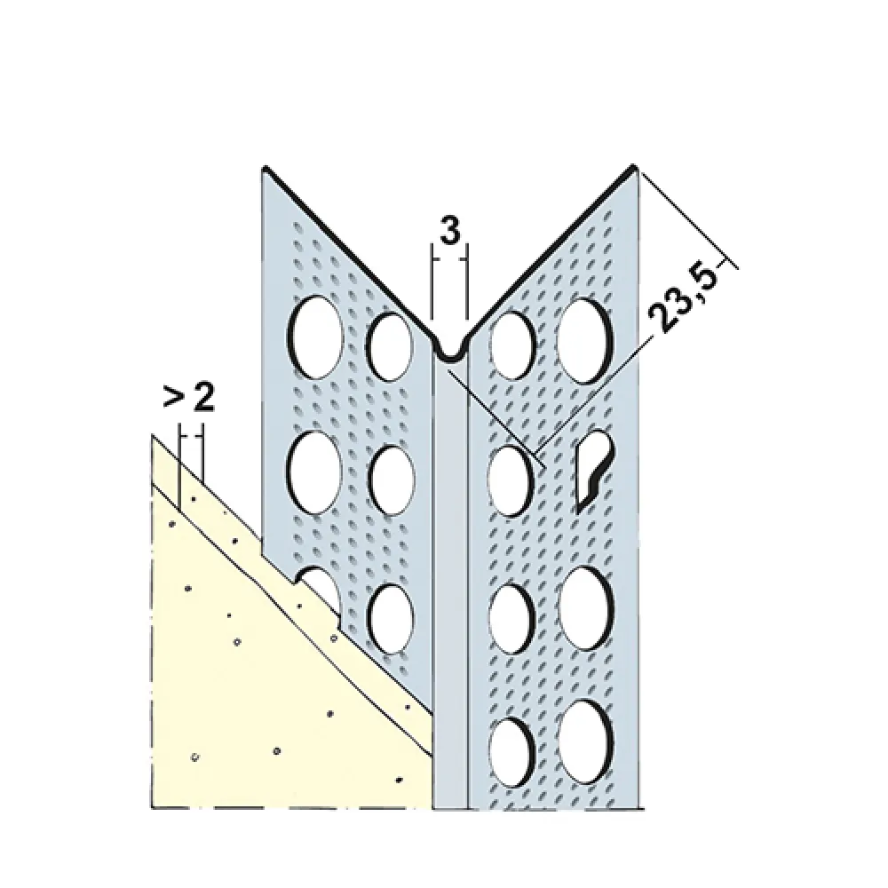 Slimgrip SG1029 Hoekbeschermer Alu-zink – 2600 mm