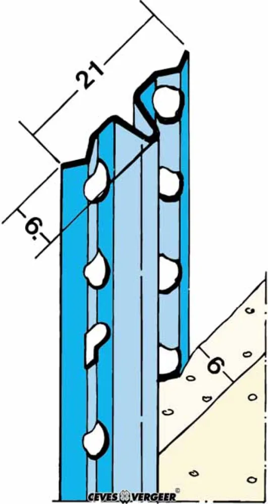 Guide 1106 Afreiprofiel Verzinkt Staal 6 mm – 2600 mm