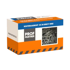 ProfPartner Houtdraadbout 16 x 80 mm Verzinkt