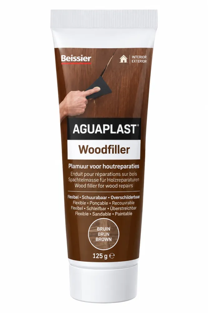Aguaplast Woodfiller Glasvezelversterkt Neutraal 125 ml