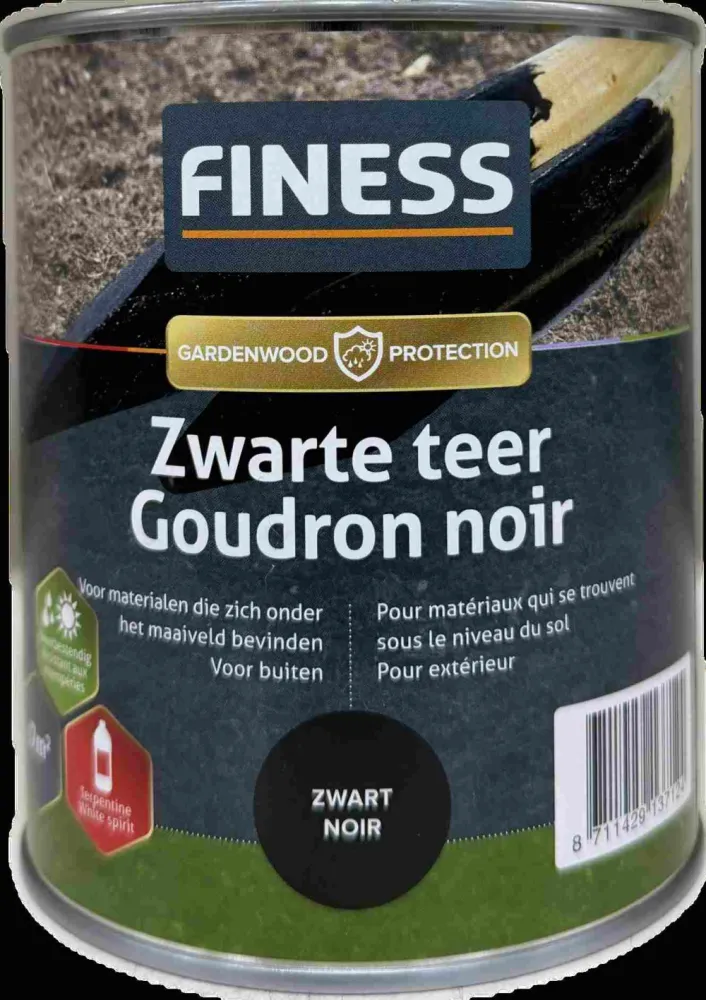 Finess zwarte teer zwart bu