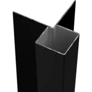 Alure Buitenhoekprofiel Blok Zwart Geanodiseerd 22 mm 3000 mm