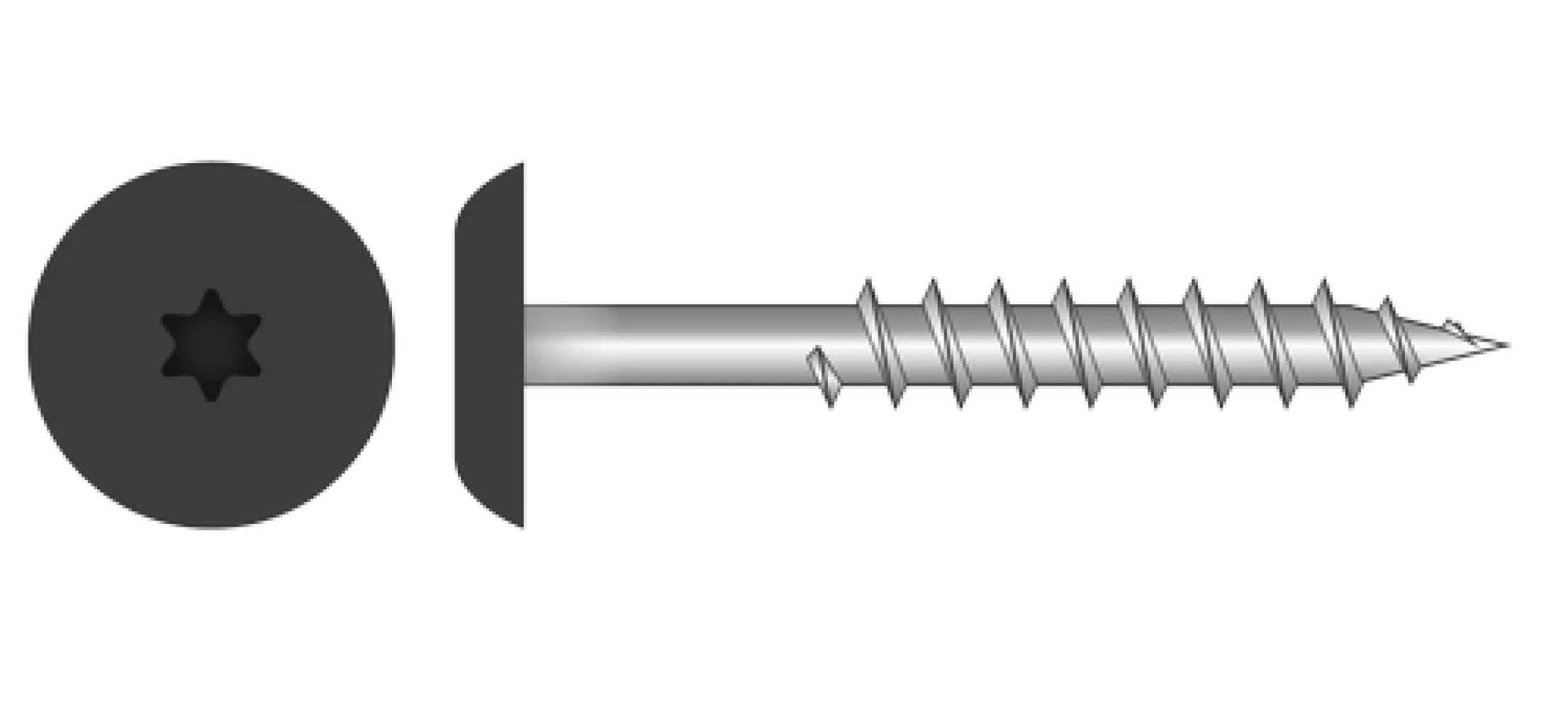HPL Schroef RVS A4 RAL 9005 4,8x38 mm