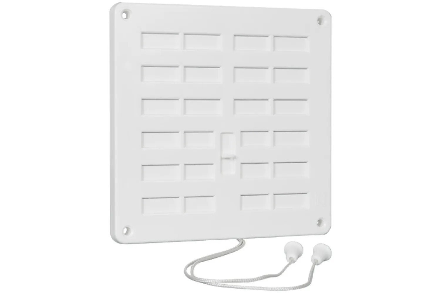 Afsluitbaar Ventilatierooster Wit met Trekkoord