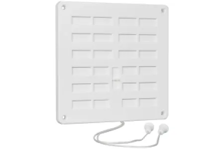 Afsluitbaar Ventilatierooster Wit met Trekkoord